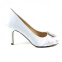 Load image into Gallery viewer, LUNAR - VALERIE - PEEP TOE SHOE - SILVER
